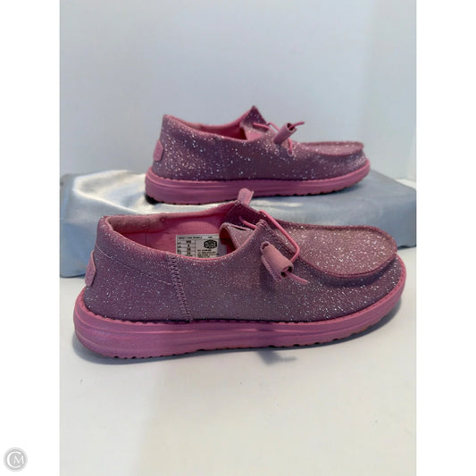 Shoes Flats By Hey Dude In Pink, Size: 8