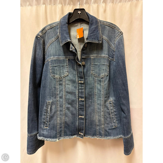 Jacket Denim By Clothes Mentor In Blue Denim, Size: L
