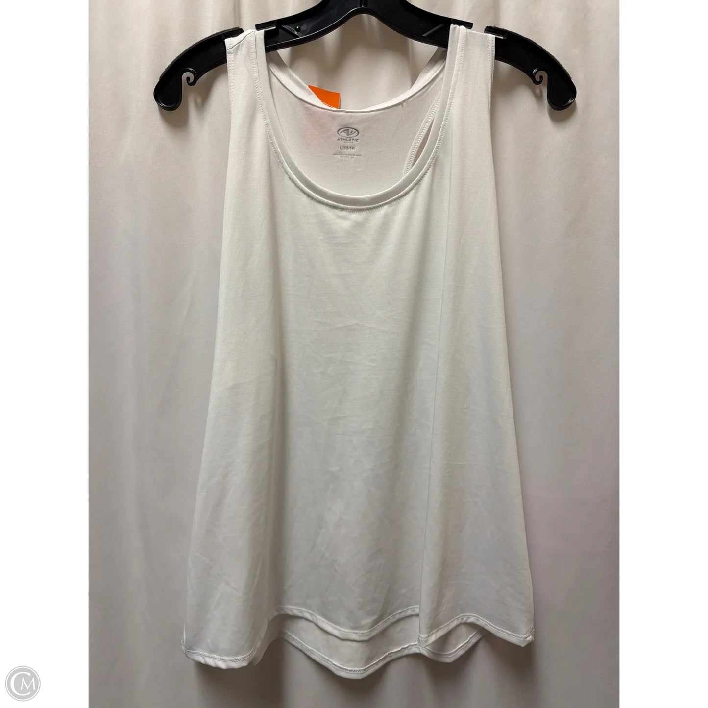 Athletic Tank Top By Athletic Works In White, Size: L