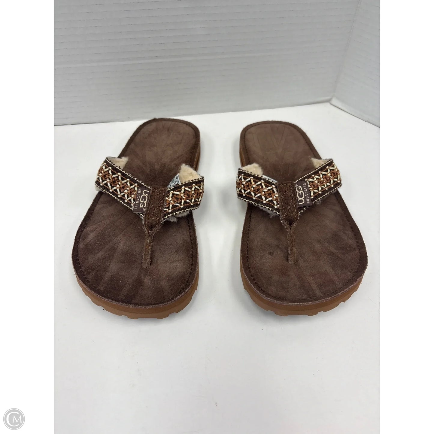 Sandals Designer By Ugg In Brown, Size: 6