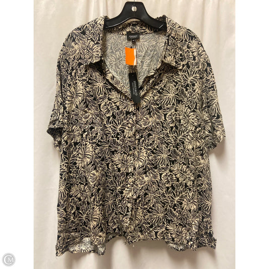 Top Short Sleeve By Jones And Co In Beige, Size: 3x