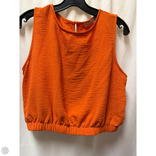 Top Sleeveless By Paper Crane In Orange, Size: L