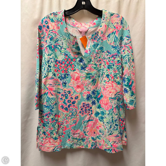 Top 3/4 Sleeve Designer By Lilly Pulitzer In Blue, Size: Xs