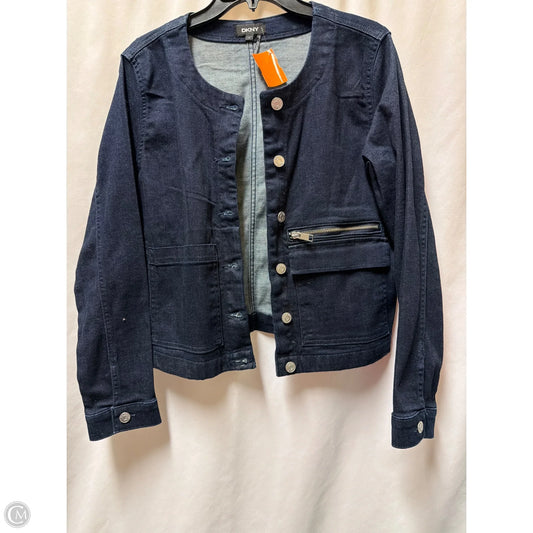 Jacket Denim By Dkny In Blue Denim, Size: S