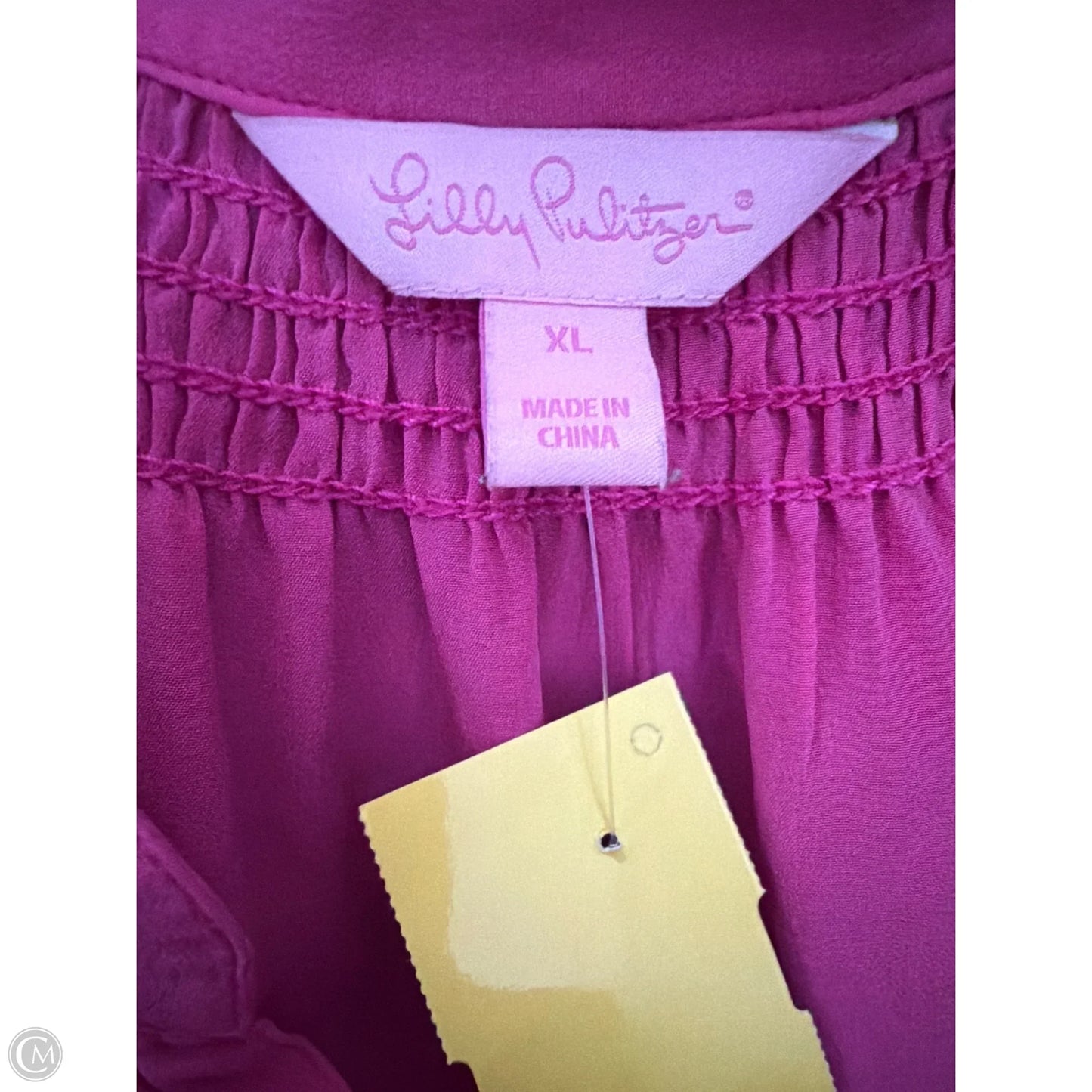Top Long Sleeve Designer By Lilly Pulitzer In Pink, Size: Xl