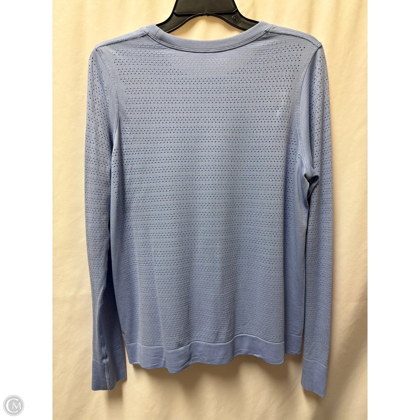 Athletic Top Long Sleeve Collar By Lululemon In Blue, Size: M