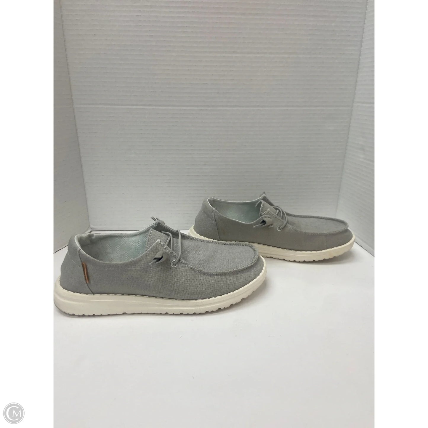 Shoes Flats By Hey Dude In Grey, Size: 7