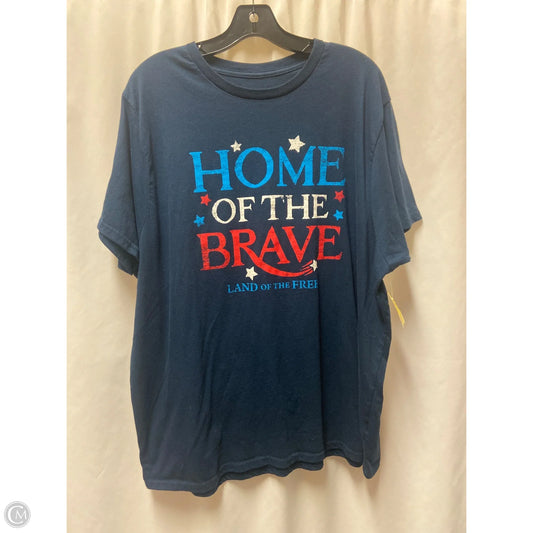 Top Short Sleeve By Clothes Mentor In Navy, Size: 2x