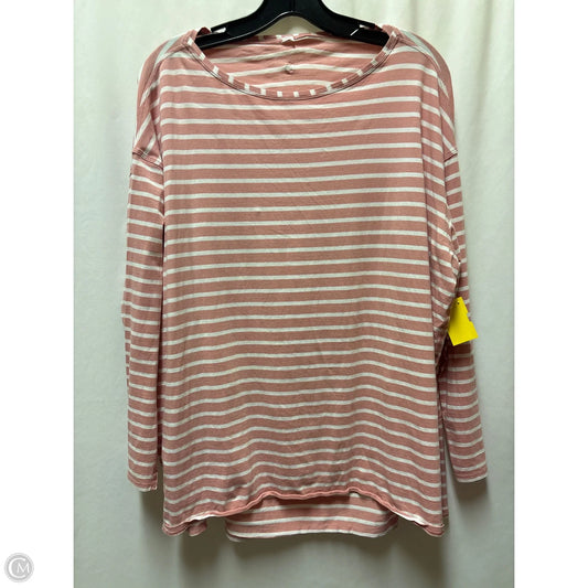 Top Long Sleeve By Lululemon In Pink, Size: L