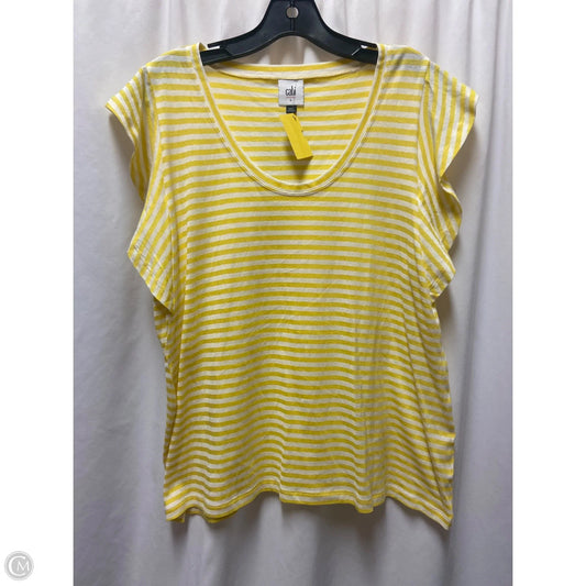Top Sleeveless By Cabi In Yellow, Size: L