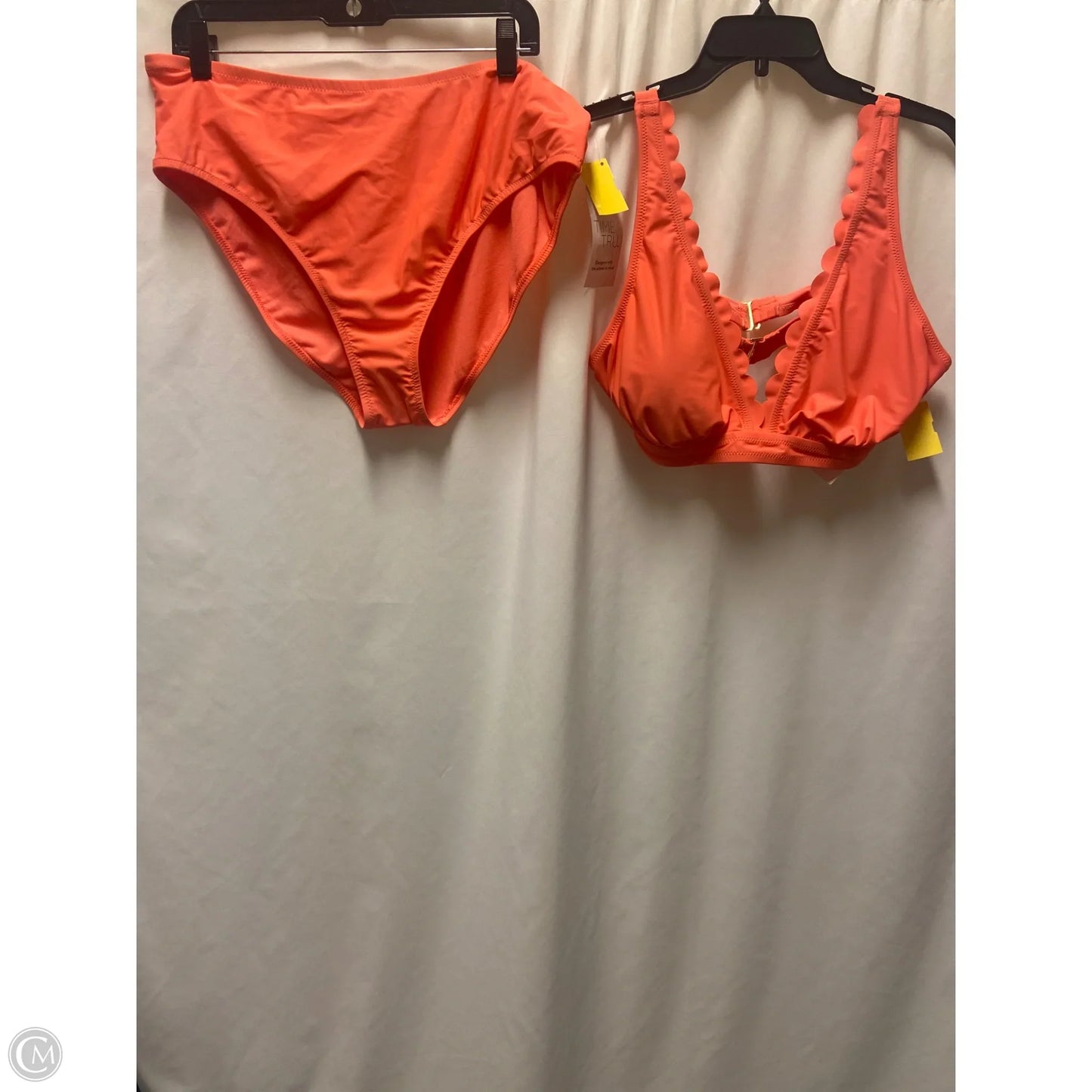 Swimsuit 2pc By Time And Tru In Peach, Size: 1x