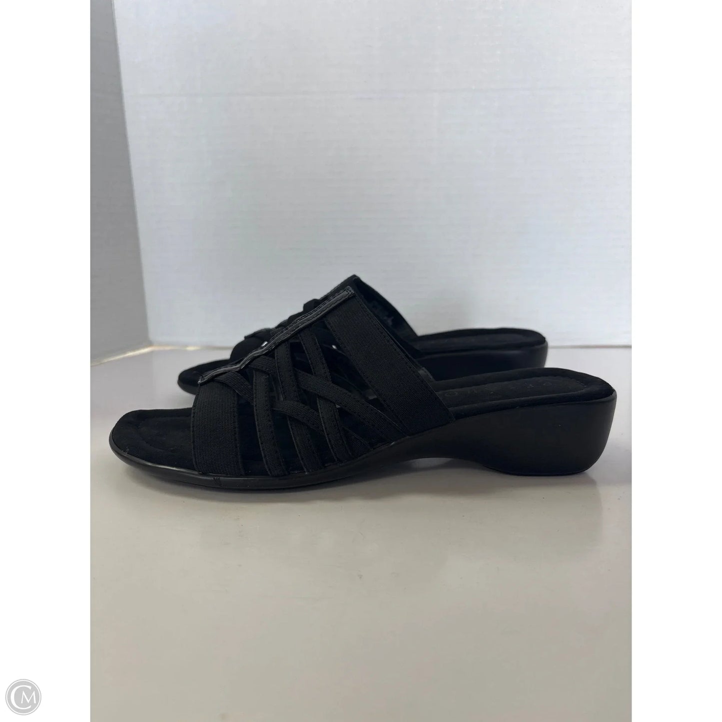 Sandals Heels Block By Pesaro In Black, Size: 8