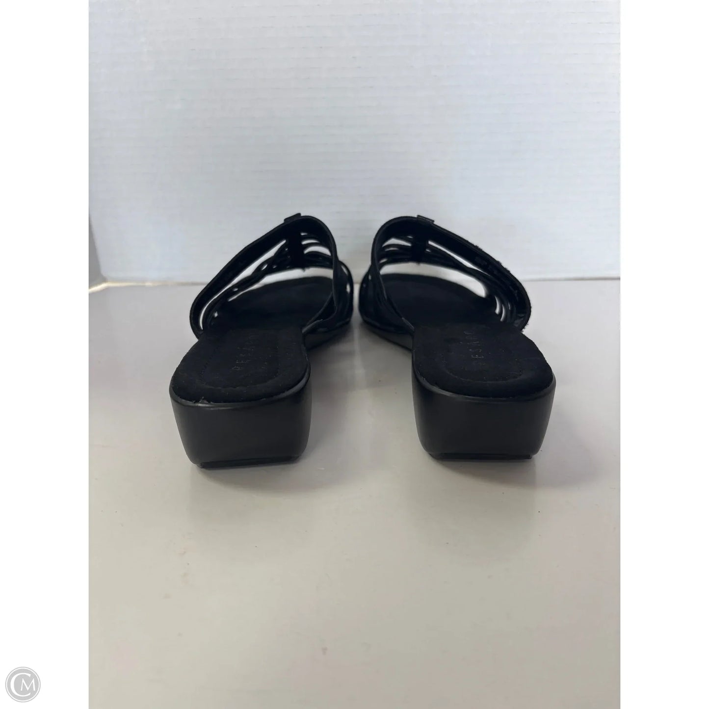 Sandals Heels Block By Pesaro In Black, Size: 8