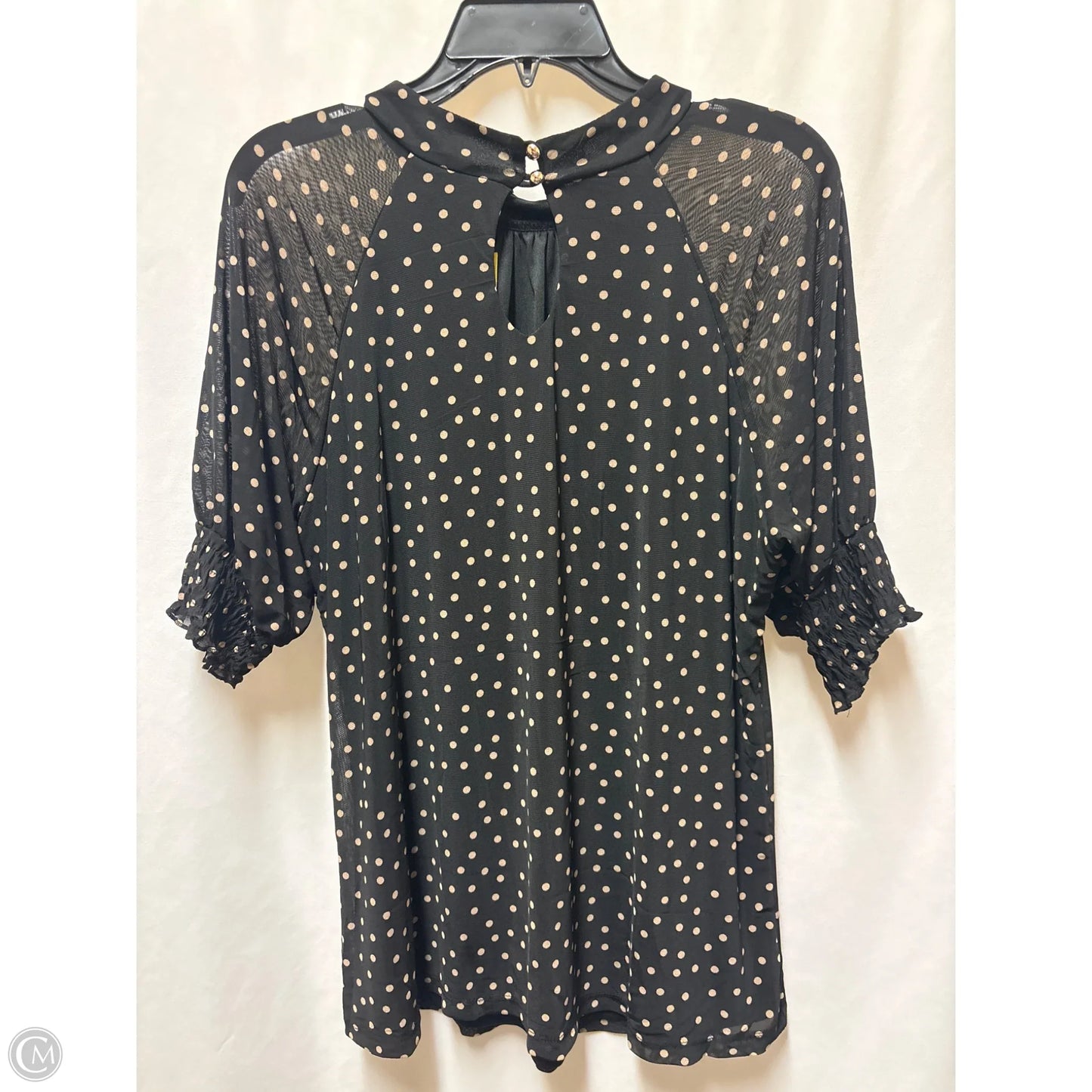 Top Short Sleeve By Perseption Concept In Black, Size: Xl