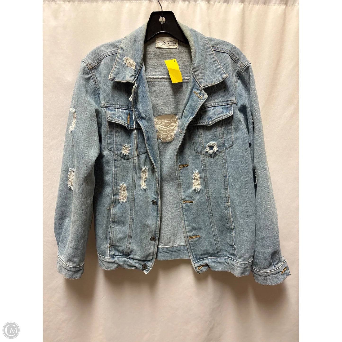 Jacket Denim By Clothes Mentor In Blue Denim, Size: M