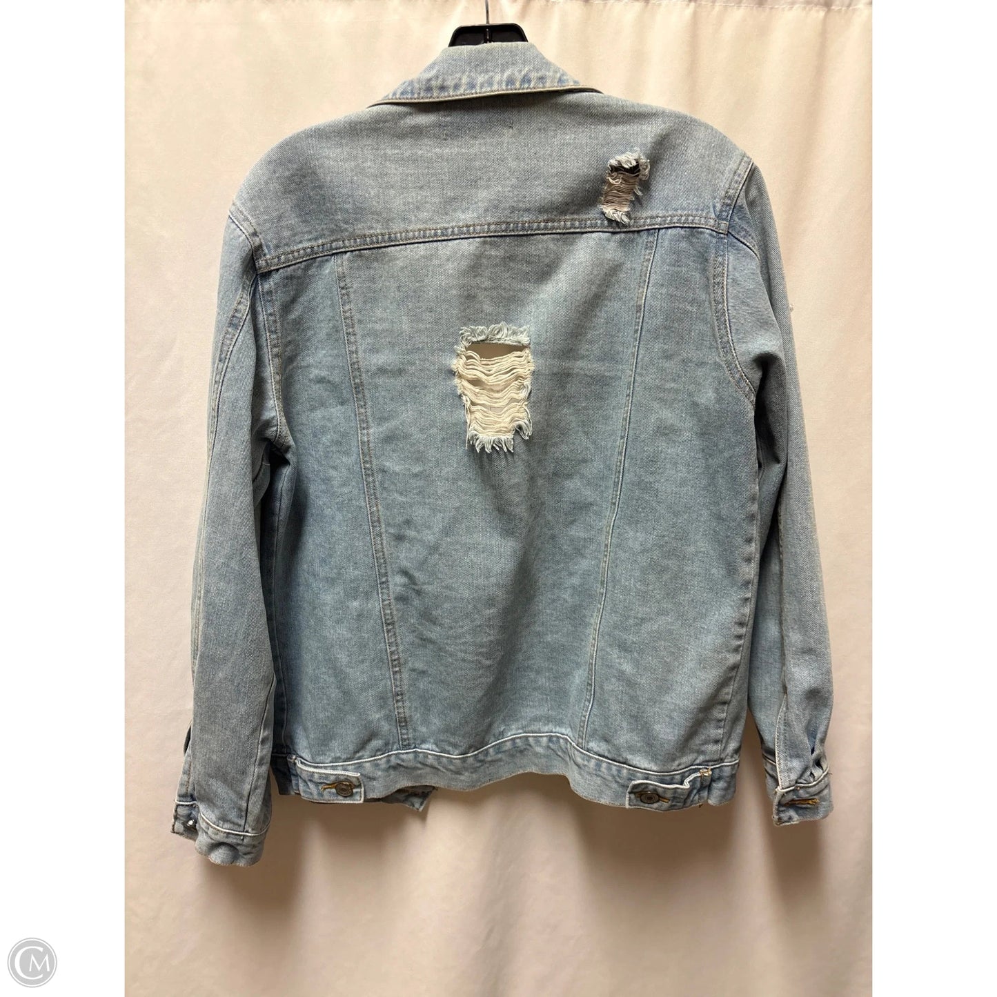Jacket Denim By Clothes Mentor In Blue Denim, Size: M