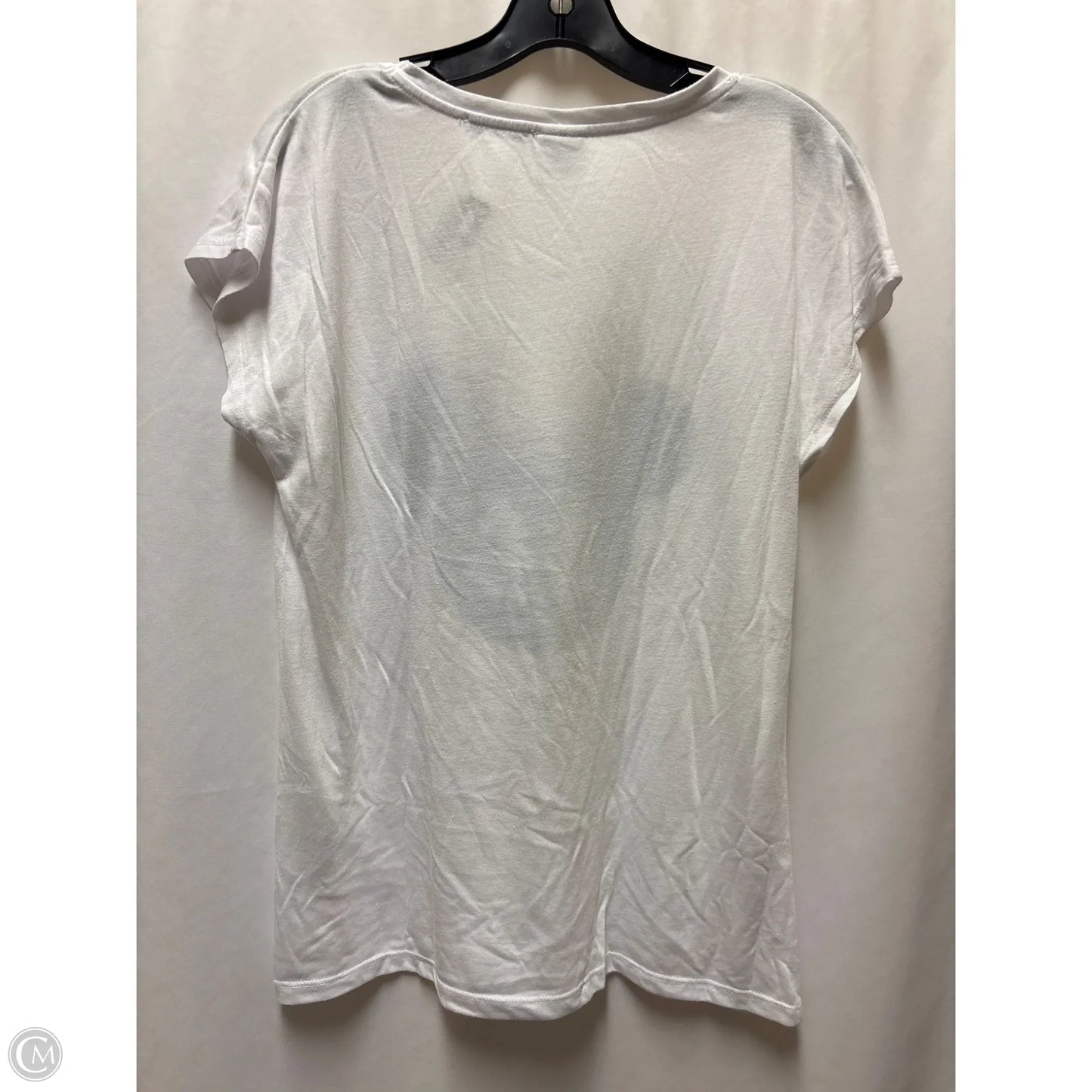 Top Short Sleeve By Disney In White, Size: L