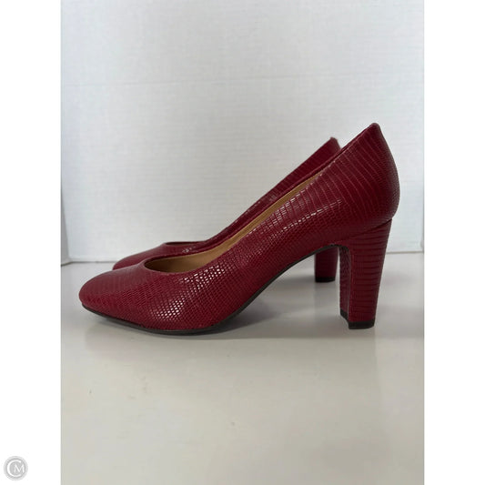 Shoes Heels Block By Nurture In Red, Size: 7.5