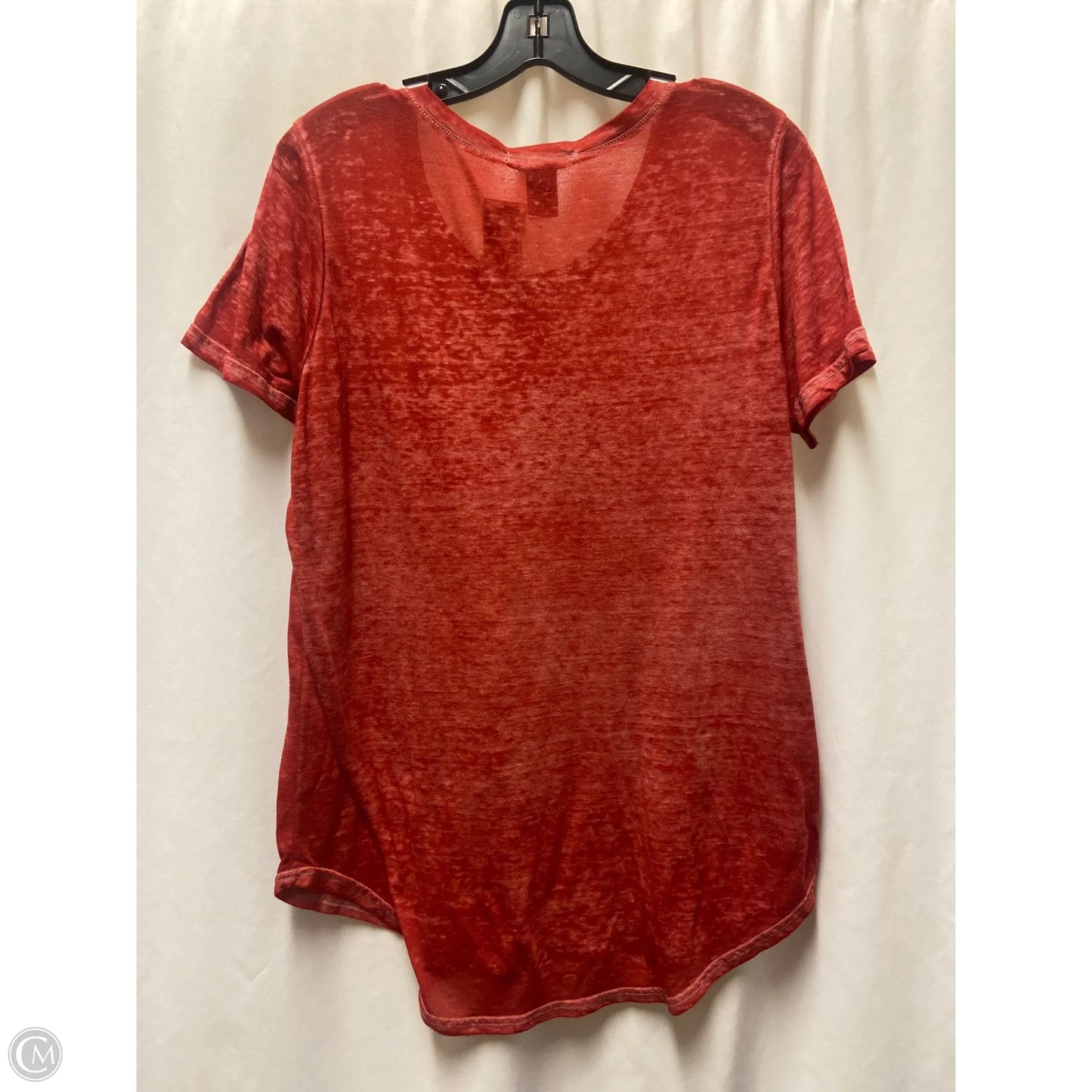 Top Short Sleeve By Clothes Mentor In Red & White, Size: 1x