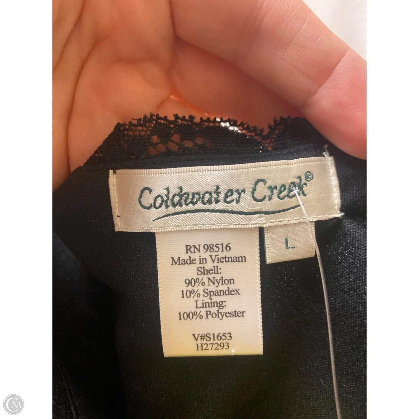 Top Sleeveless By Coldwater Creek In Black, Size: L