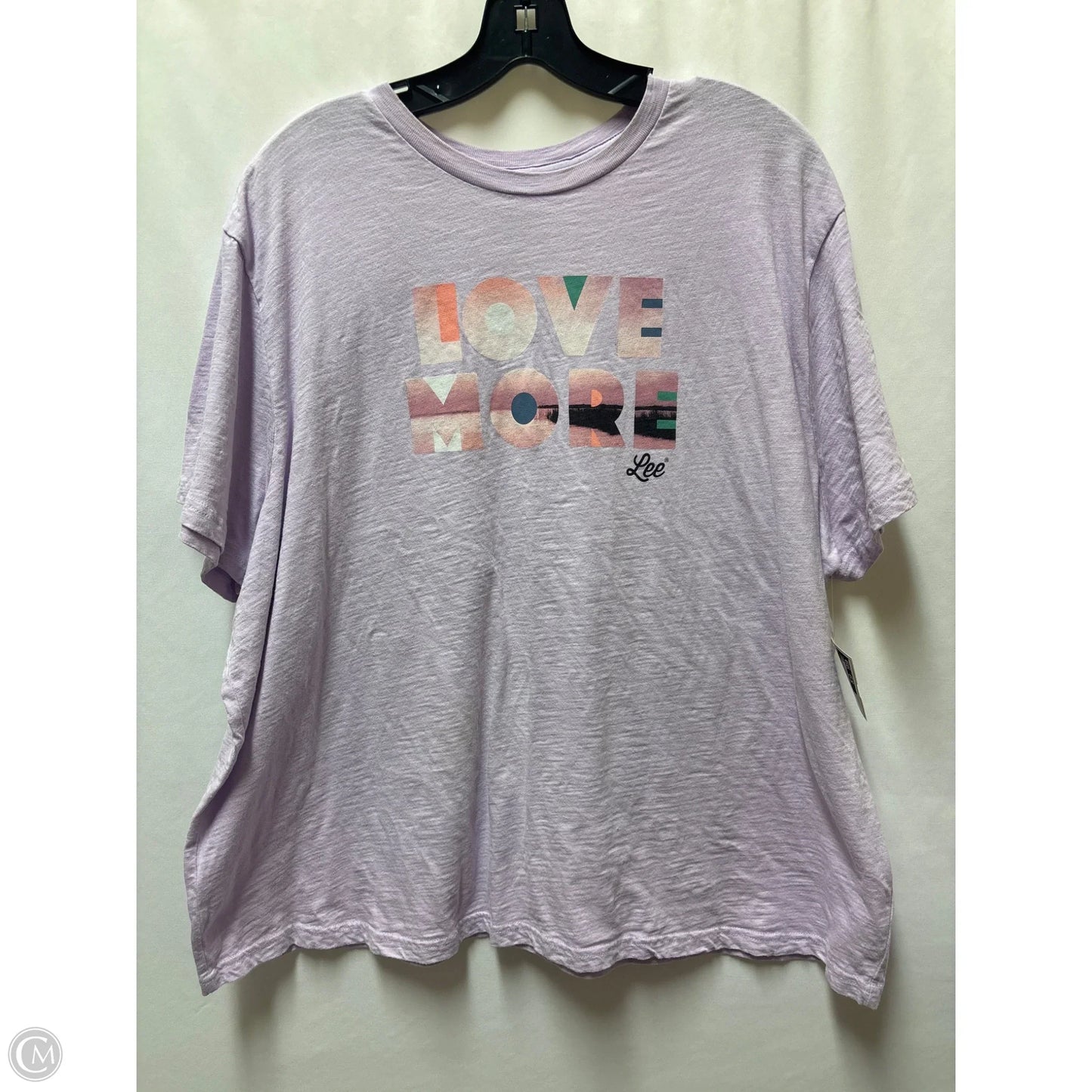 Top Short Sleeve By Lee In Purple, Size: 3x