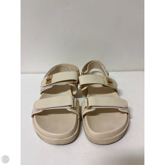 Sandals Flats By Clothes Mentor In Cream, Size: 8