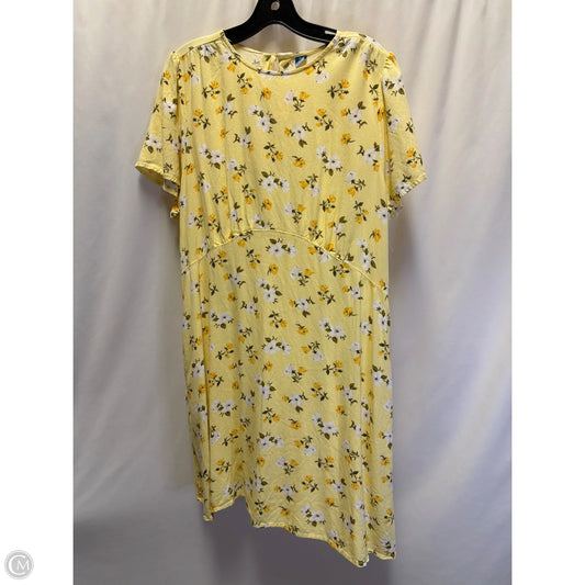 Dress Casual Midi By Old Navy In Yellow, Size: Xl