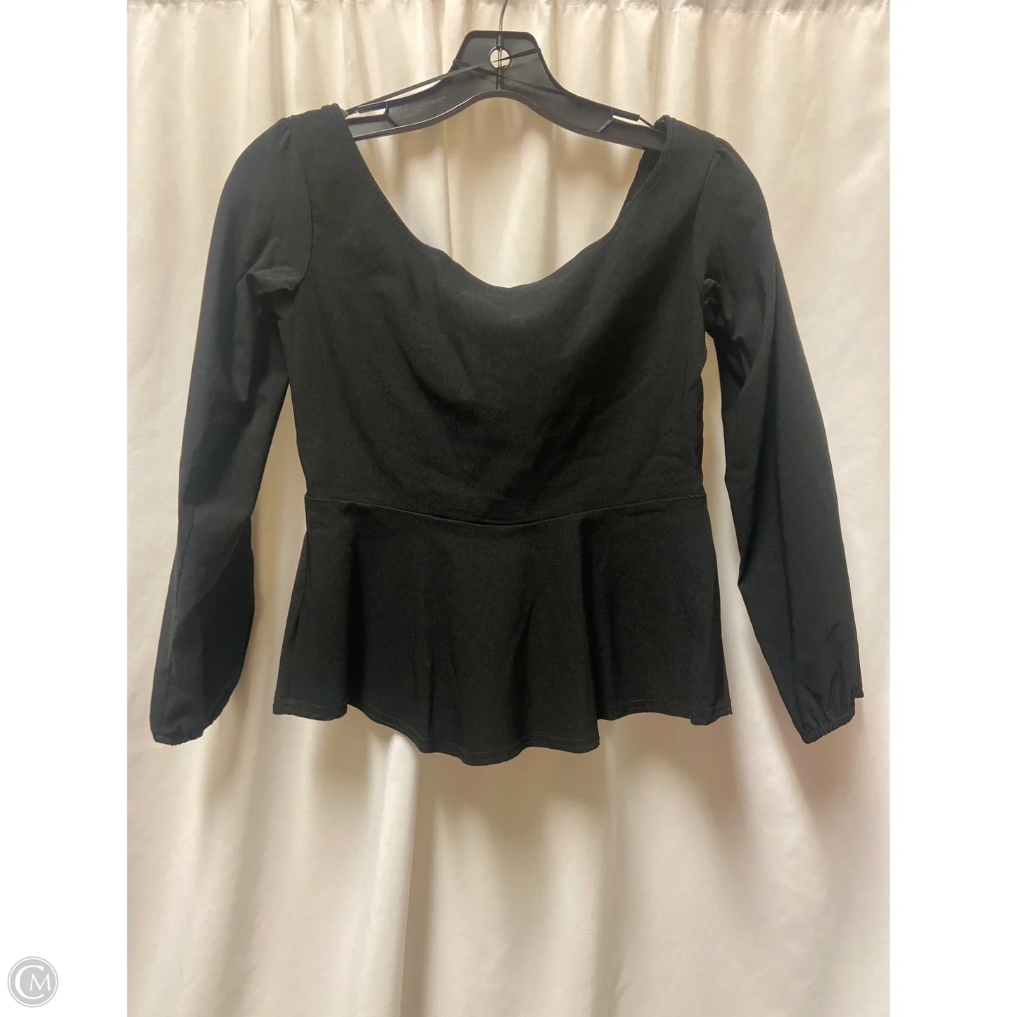 Top Long Sleeve By Topshop In Black, Size: M