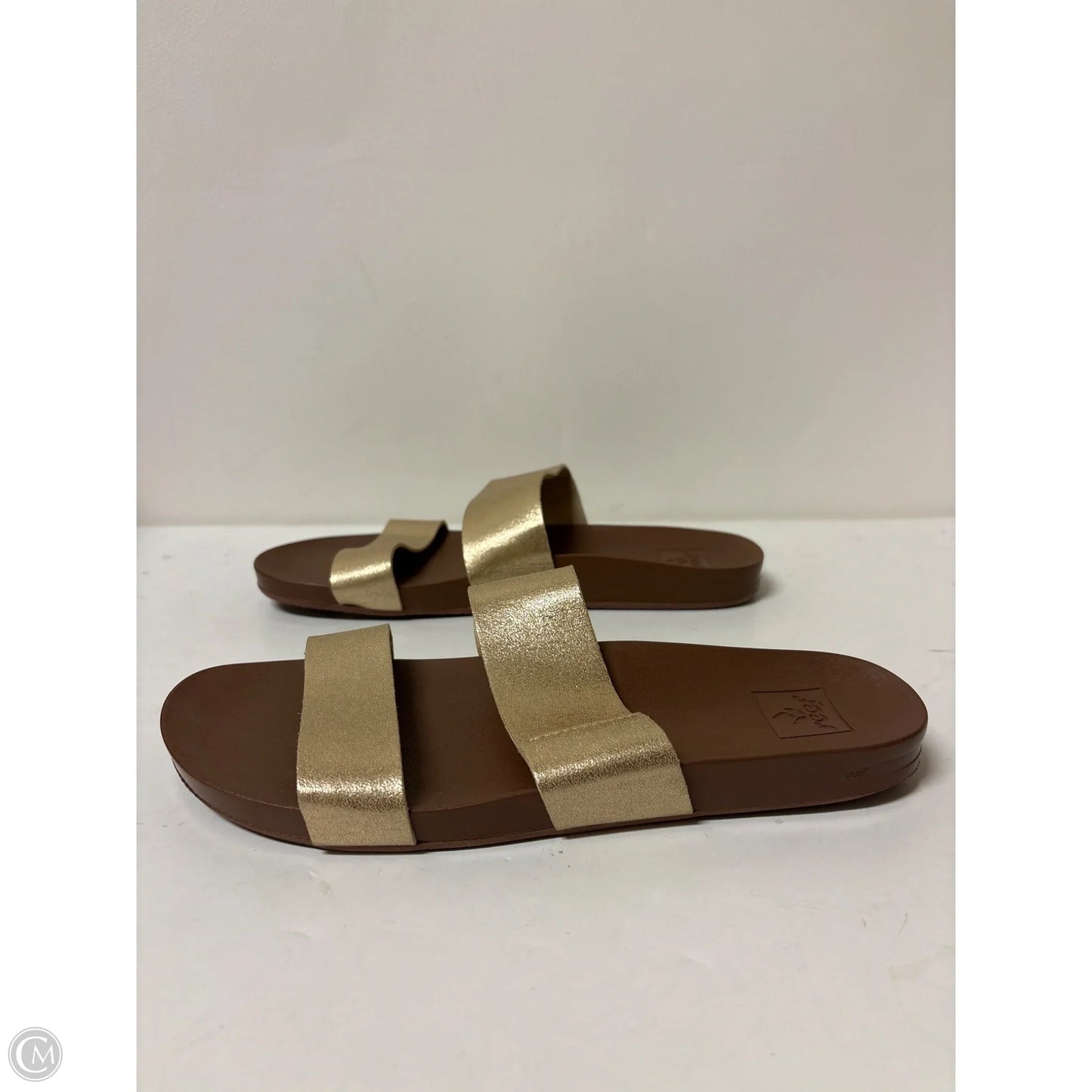 Sandals Flats By Reef In Gold, Size: 9
