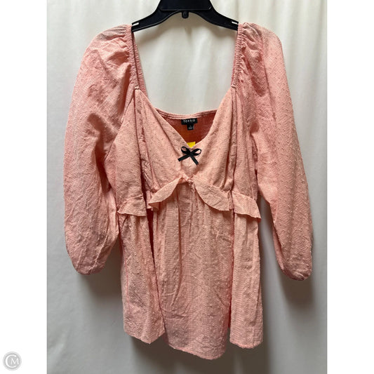Top Long Sleeve By Torrid In Pink, Size: 3x
