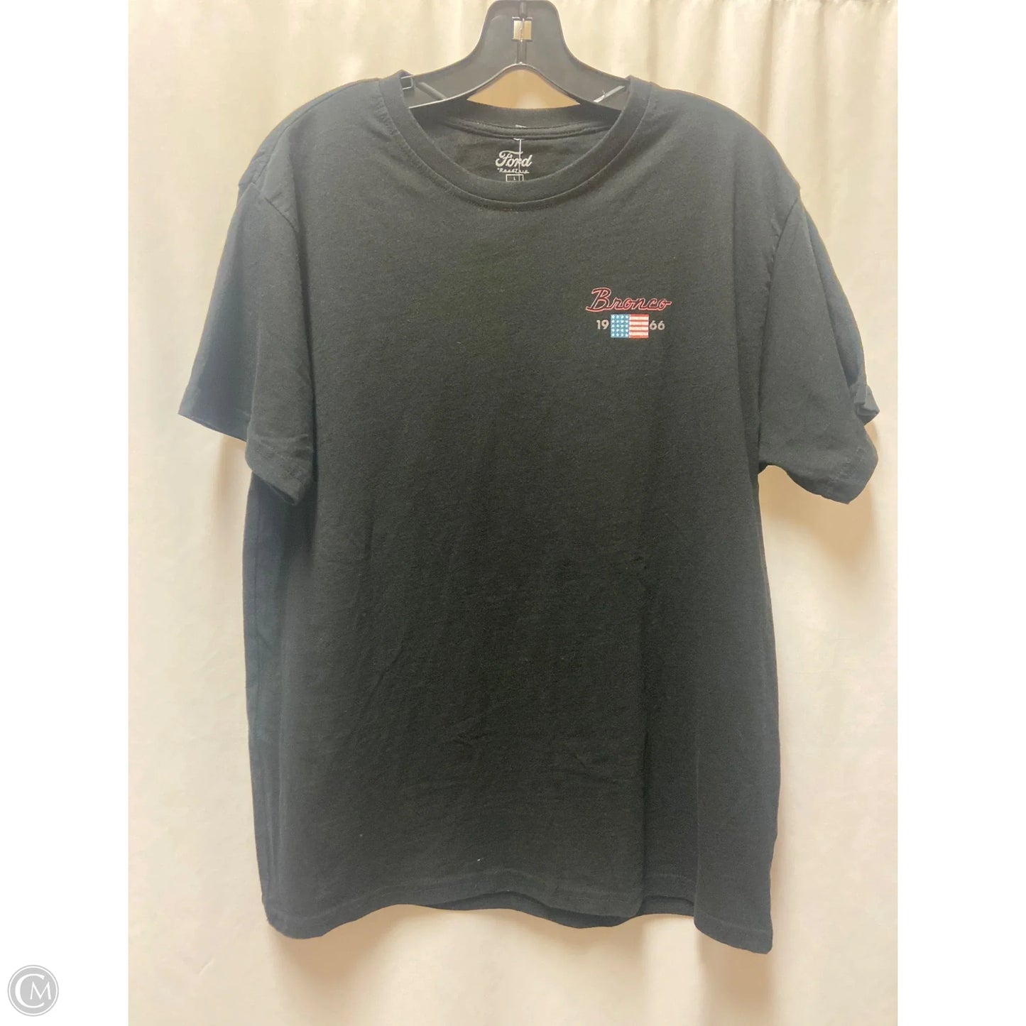 Top Short Sleeve By Clothes Mentor In Black, Size: L