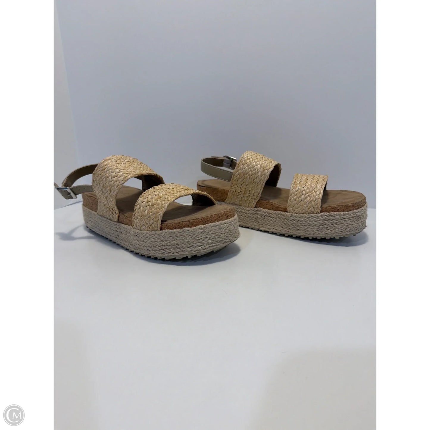 Sandals Heels Block By Serra In Tan, Size: 7