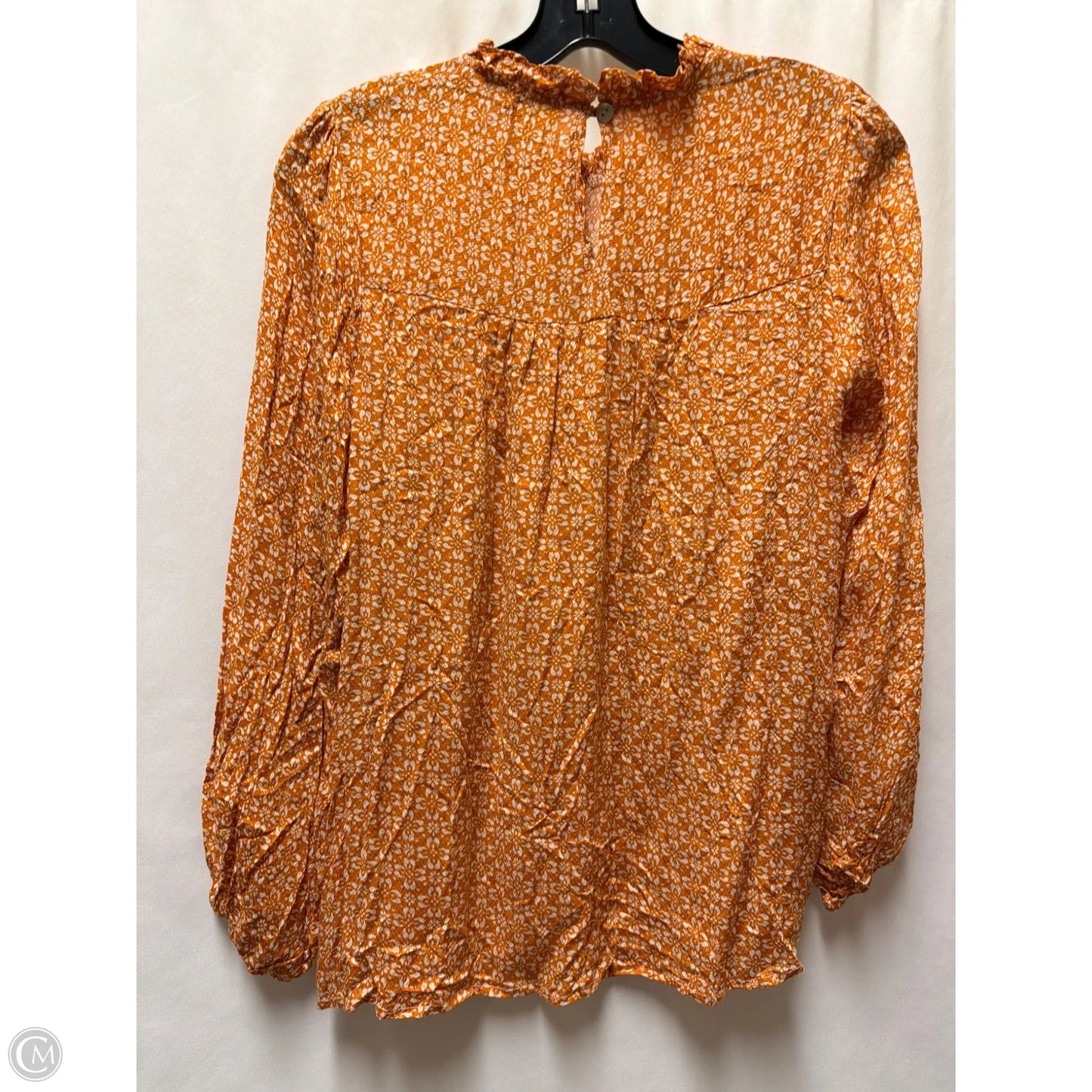 Top Long Sleeve By Les Amis In Orange, Size: S