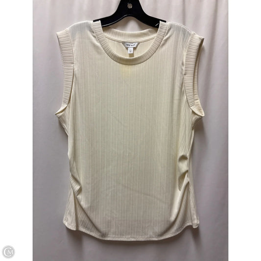 Top Sleeveless By Clothes Mentor In White, Size: 2x