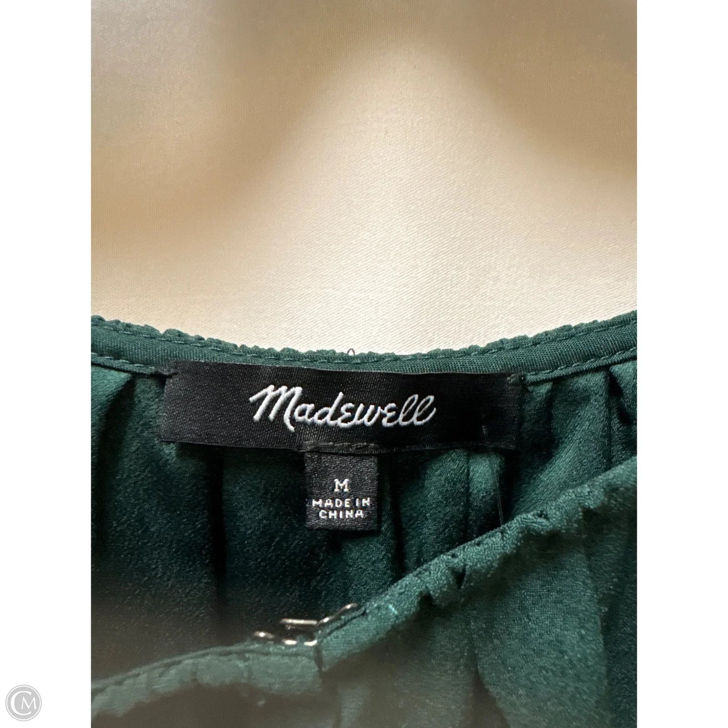 Top Short Sleeve By Madewell In Green, Size: M