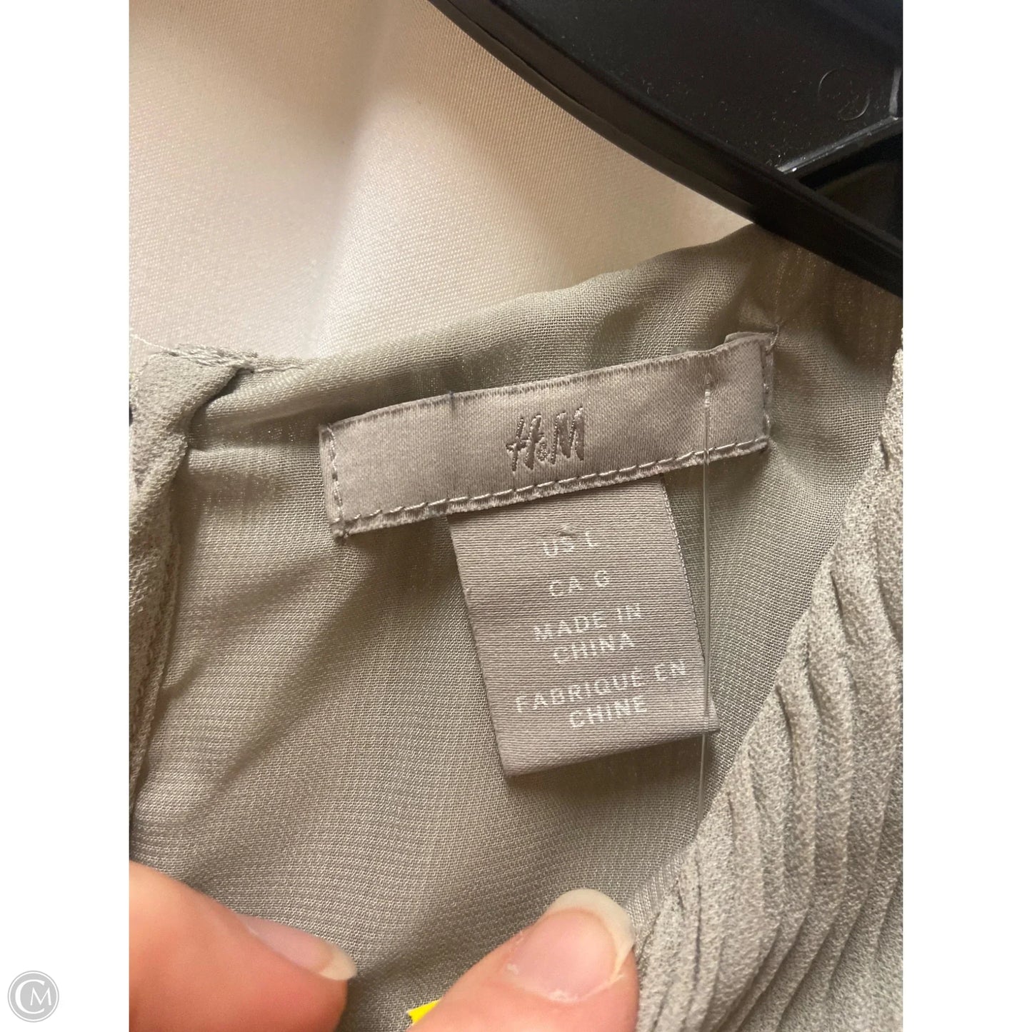 Top Sleeveless By H&m In Taupe, Size: L