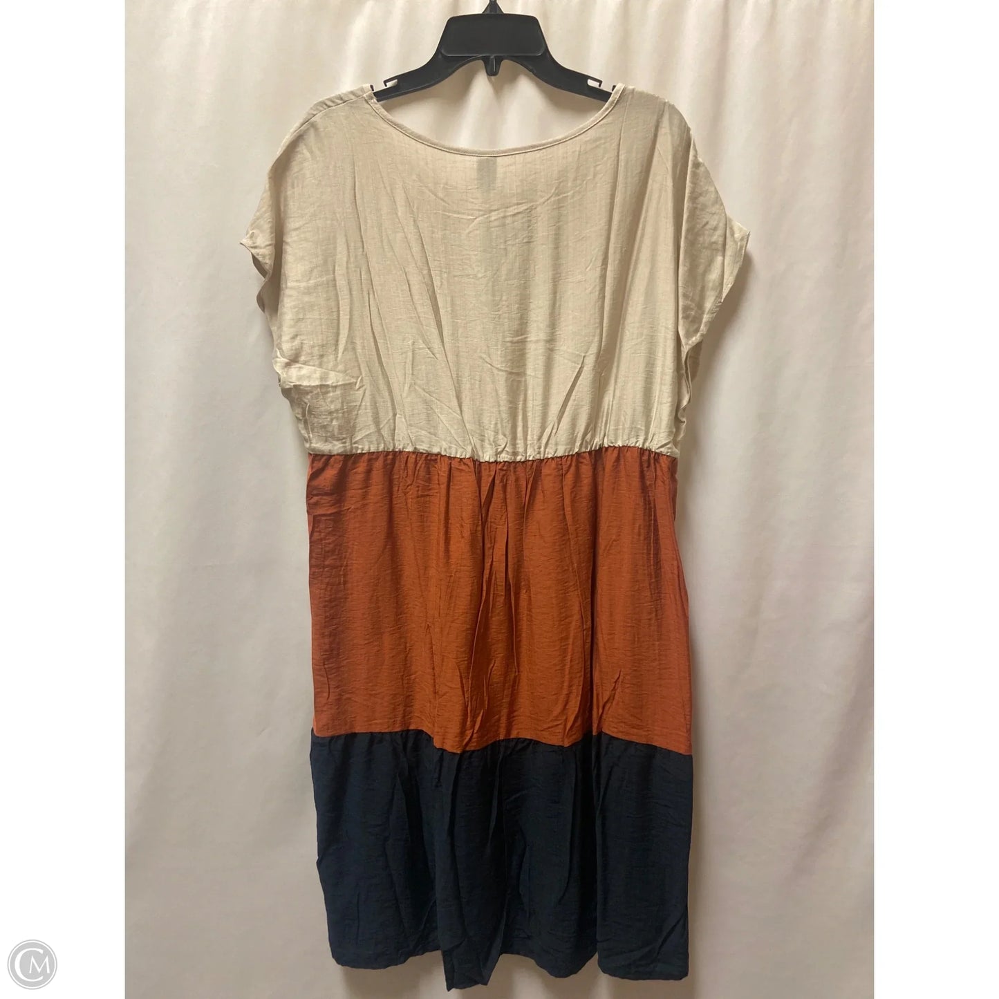 Dress Casual Midi By Emery Rose In Tan, Size: Xl