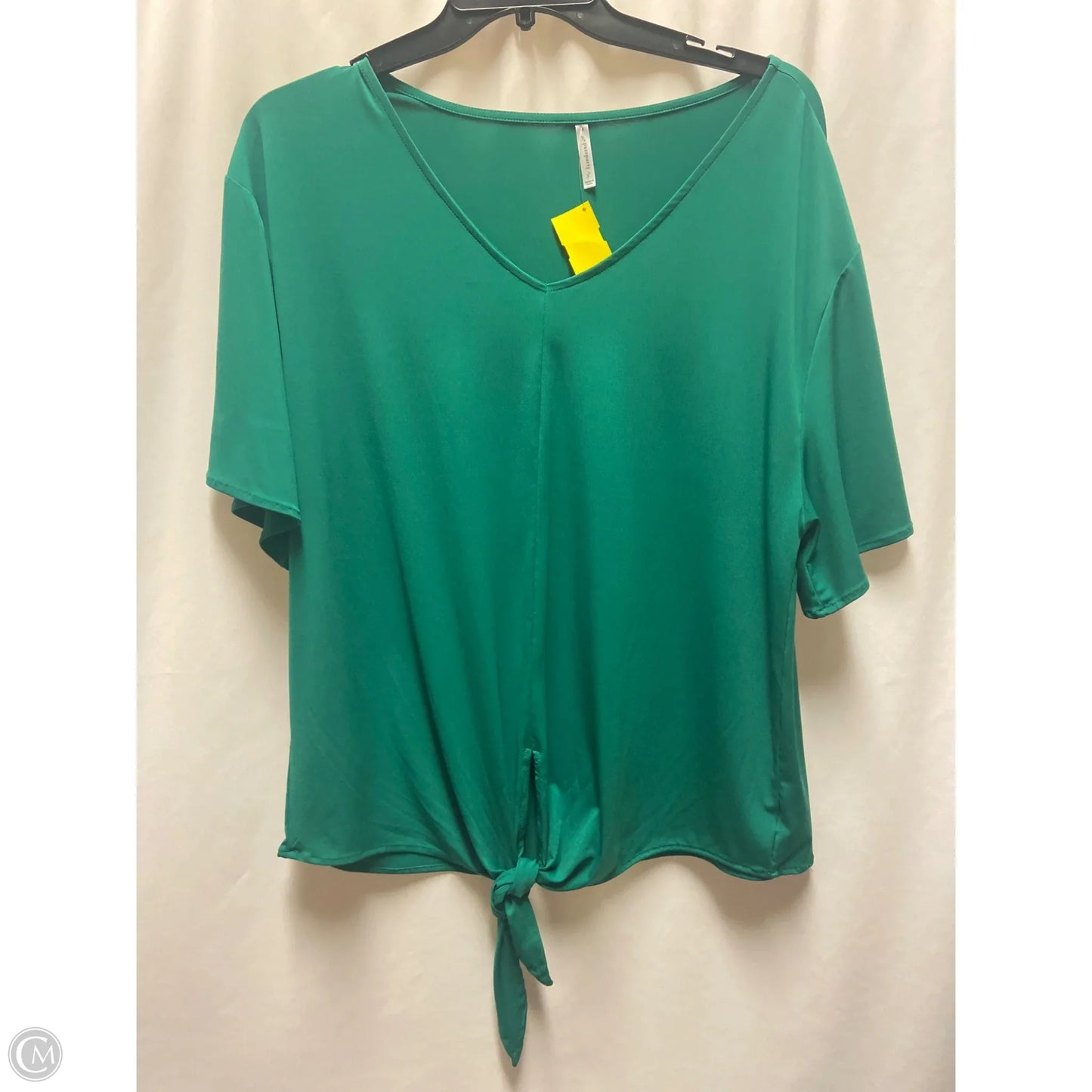 Top Short Sleeve By Passport In Green, Size: 1x