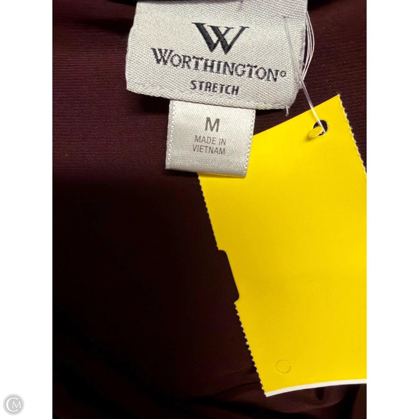 Top Short Sleeve By Worthington In Maroon, Size: M
