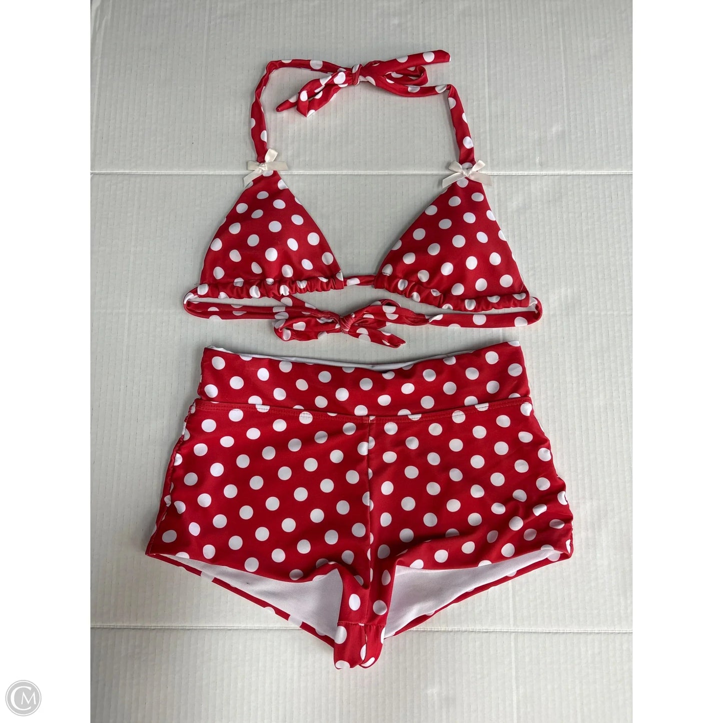 Swimsuit 2pc By Clothes Mentor In Red & White, Size: S