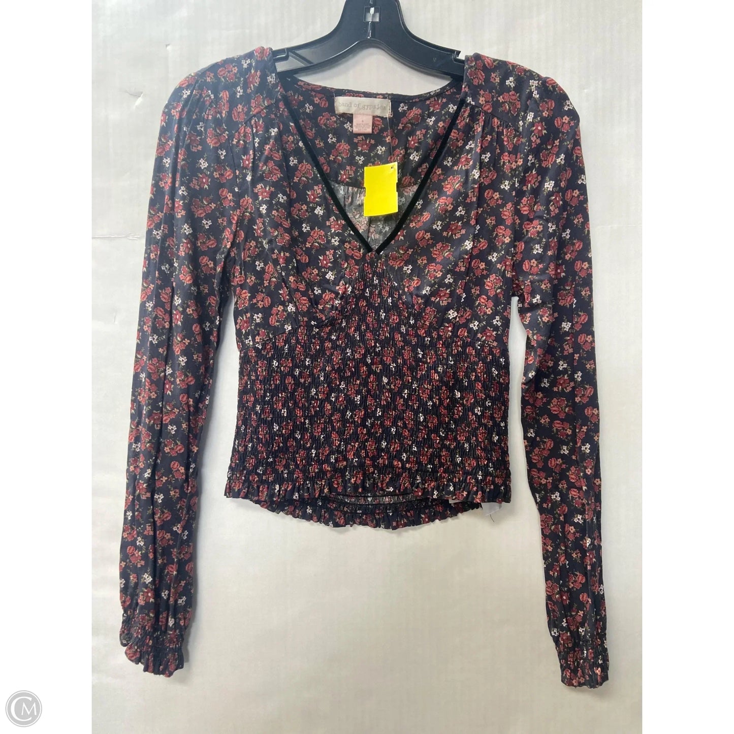 Top Long Sleeve By Band Of Gypsies In Navy, Size: S