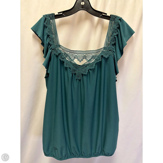 Top Sleeveless By Daytrip In Aqua, Size: L