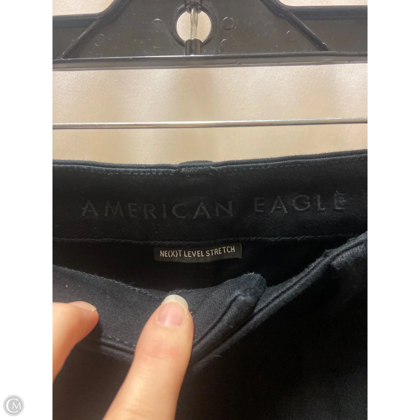 Shorts By American Eagle In Black Denim, Size: 8