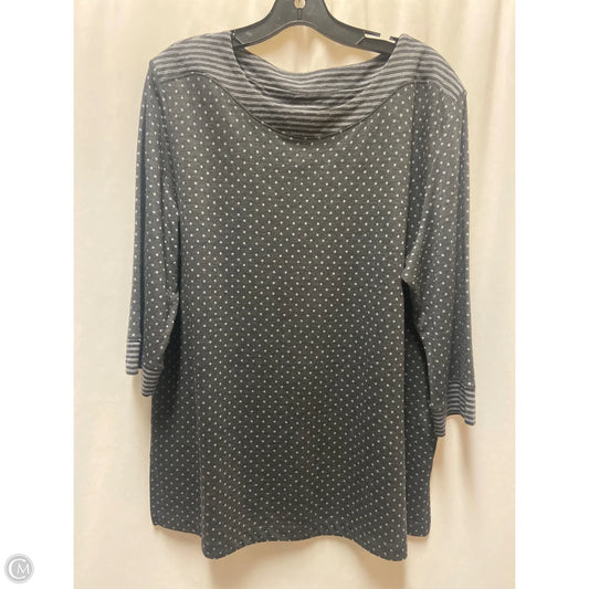 Top Long Sleeve By Clothes Mentor In Grey, Size: Xl