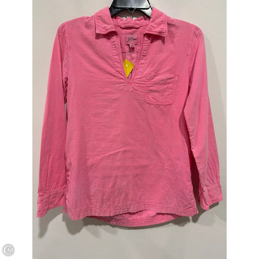 Top Long Sleeve By J. Crew In Pink, Size: Xs