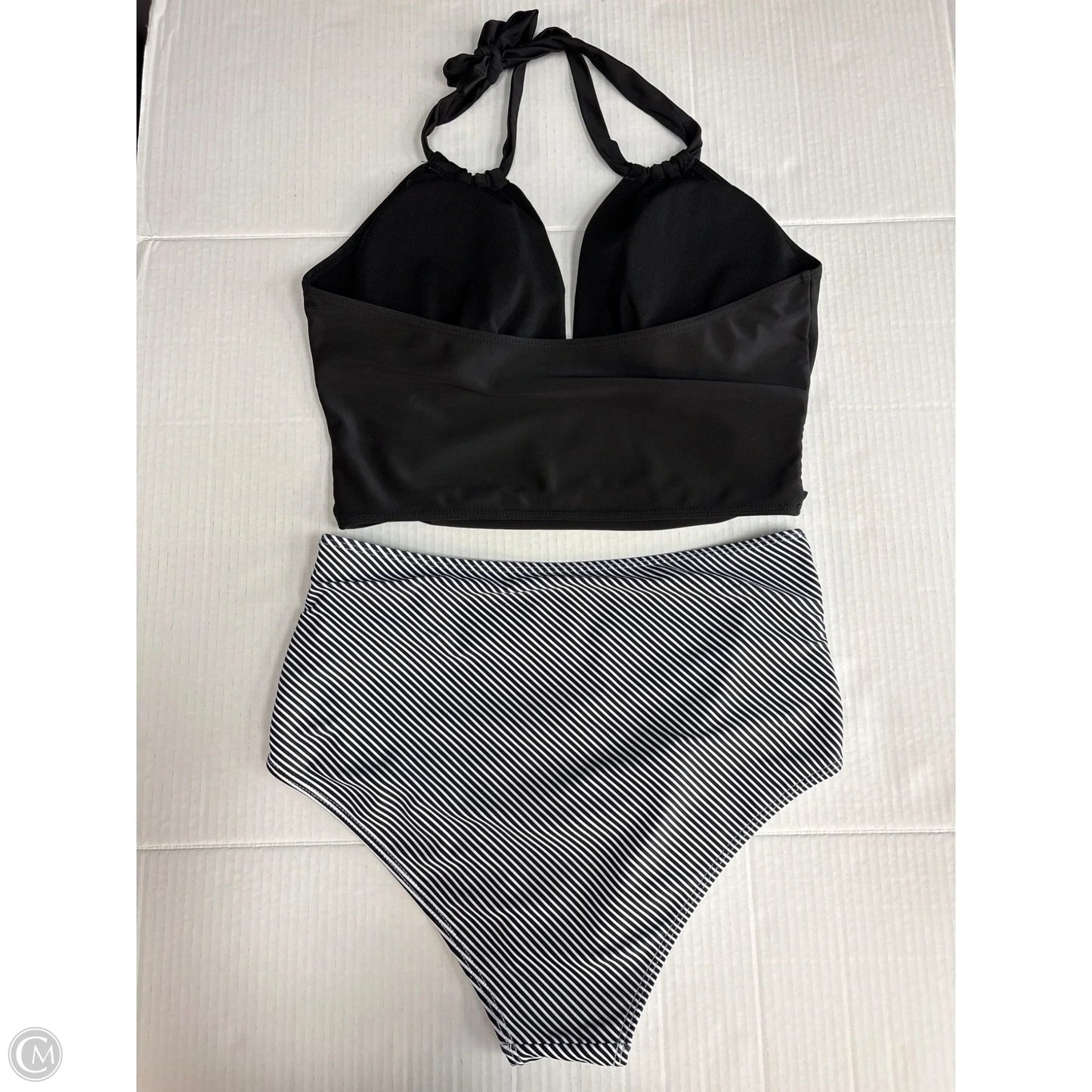 Swimsuit 2pc By Clothes Mentor In Black & White, Size: Xl