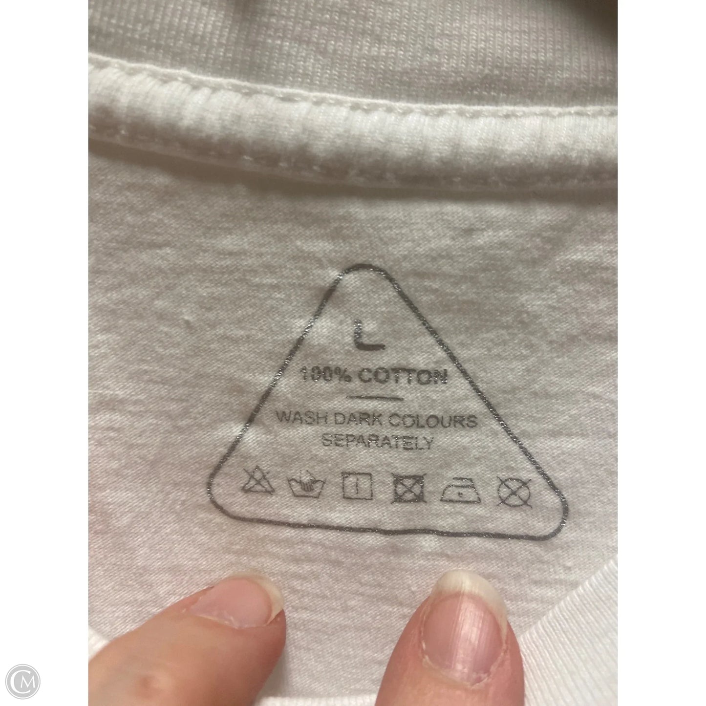 Top Short Sleeve By Clothes Mentor In White, Size: L