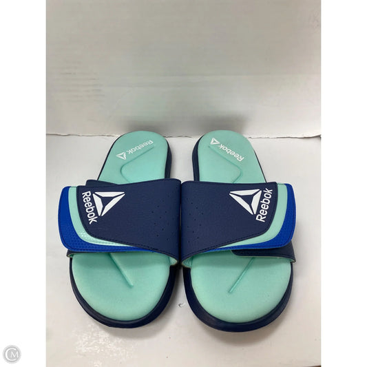 Sandals Flats By Reebok In Teal, Size: 10