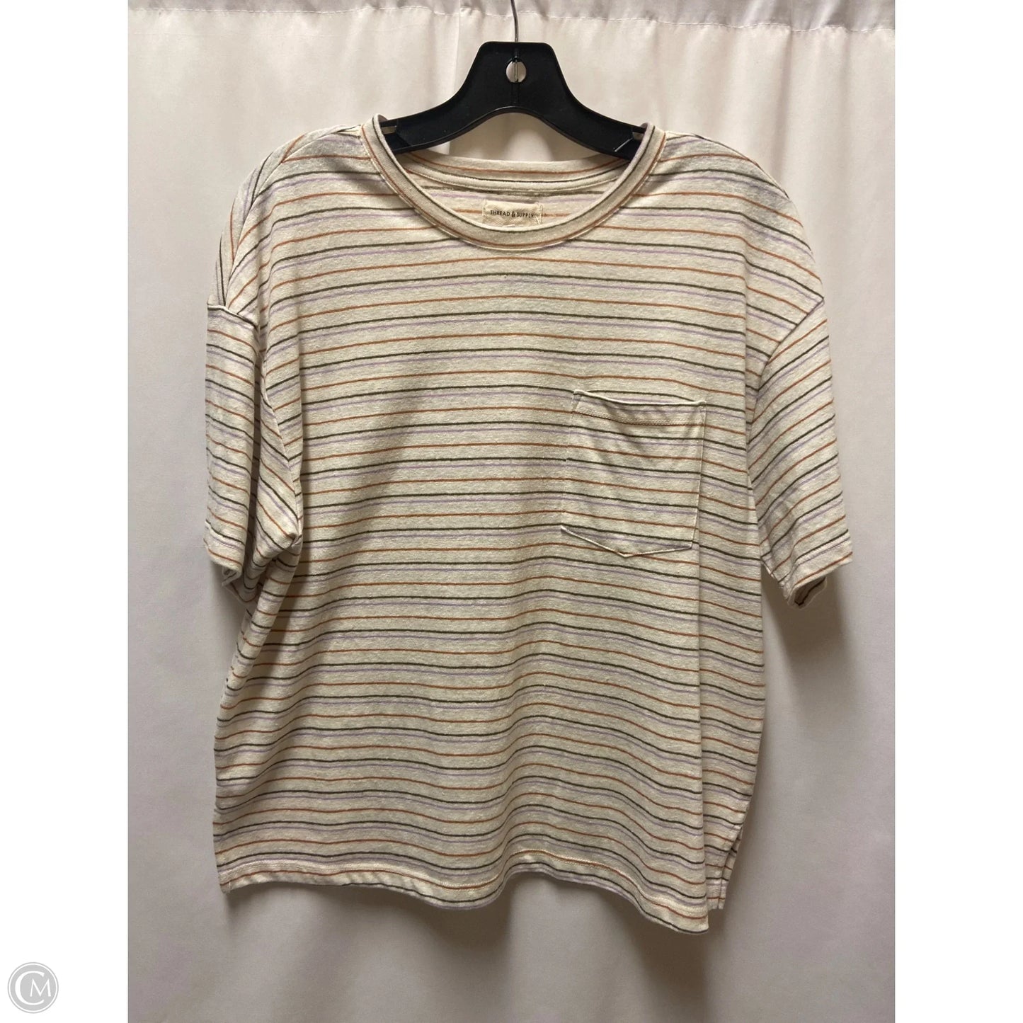Top Short Sleeve By Thread And Supply In Cream, Size: M
