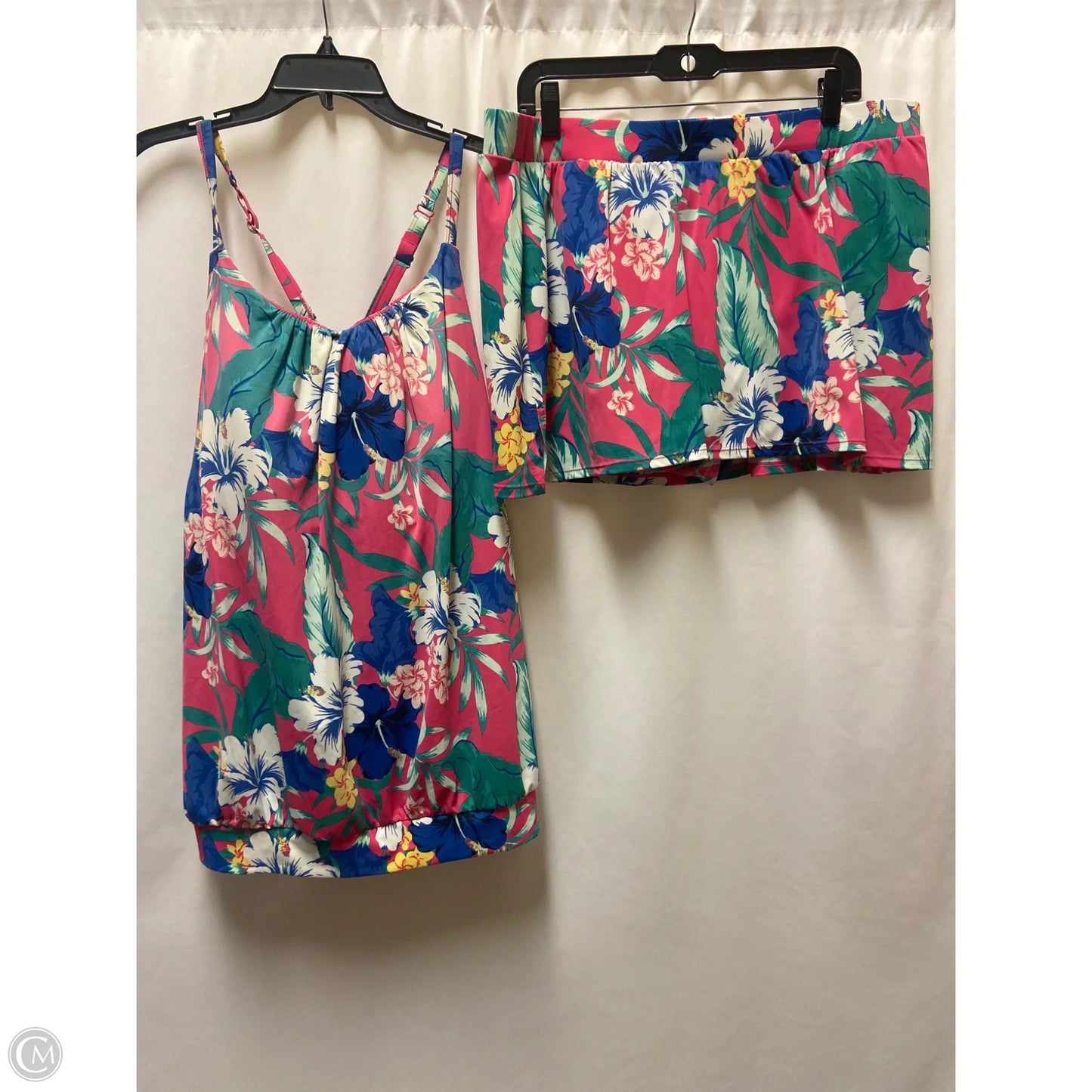 Swimsuit 2pc By Cacique In Blue & Pink, Size: 20